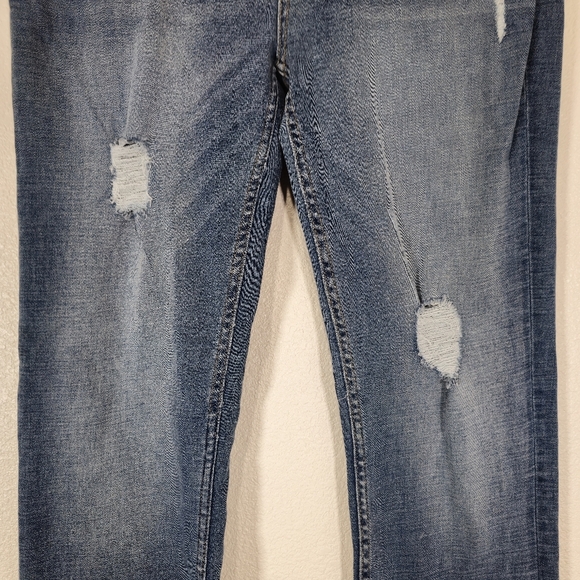 RSQ Men’s Size 34 × 32 Slim Vintage Flex‎ Jeans Distressed Blue NWT New - Picture 3 of 9